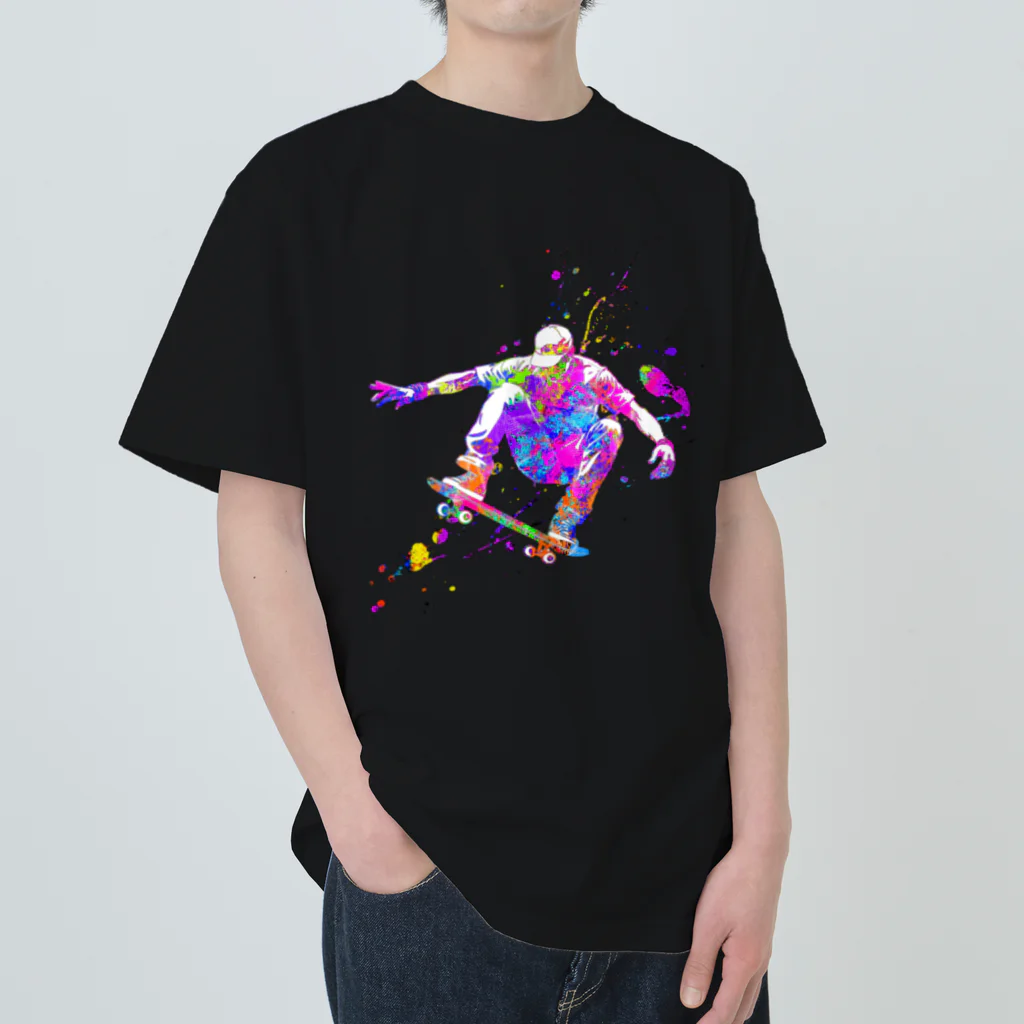 OPNの009_Color Splash Skater ヘビーウェイトTシャツ