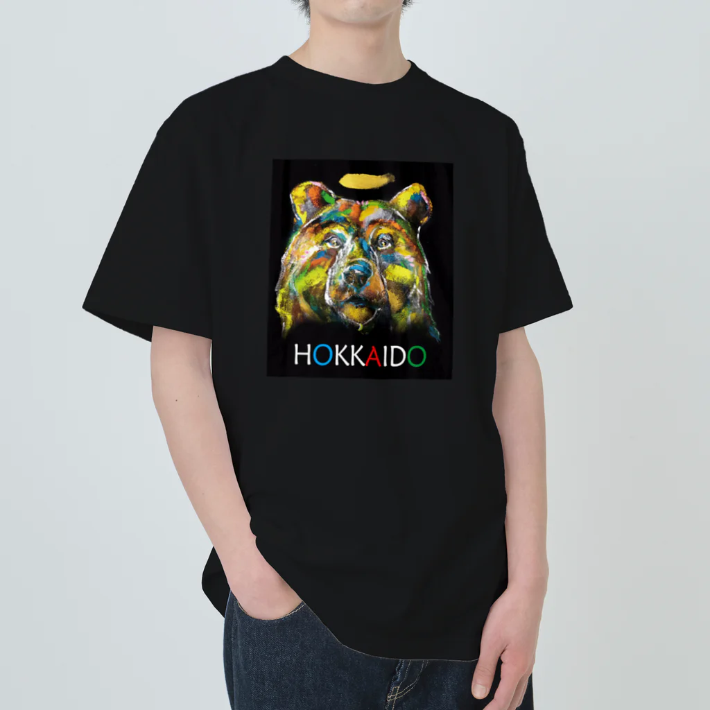 Takashi  Kurosawaの北海道のクマ　HOKKIDO ヘビーウェイトTシャツ