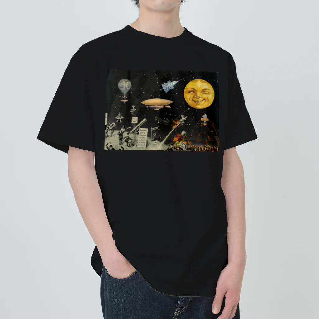 Guignolの「天体観測展・月世界旅行」 Heavyweight T-Shirt