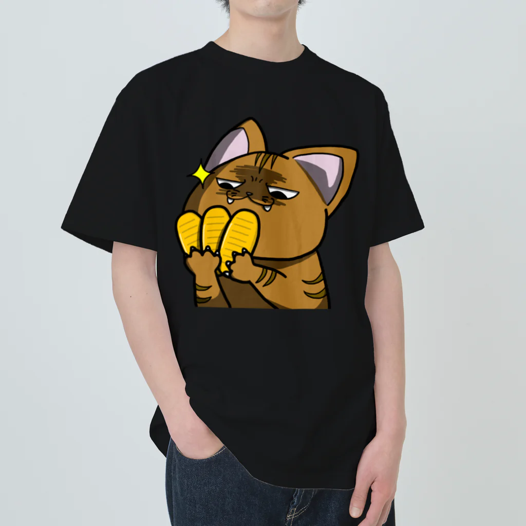 思う屋の価値の分かる猫 Heavyweight T-Shirt