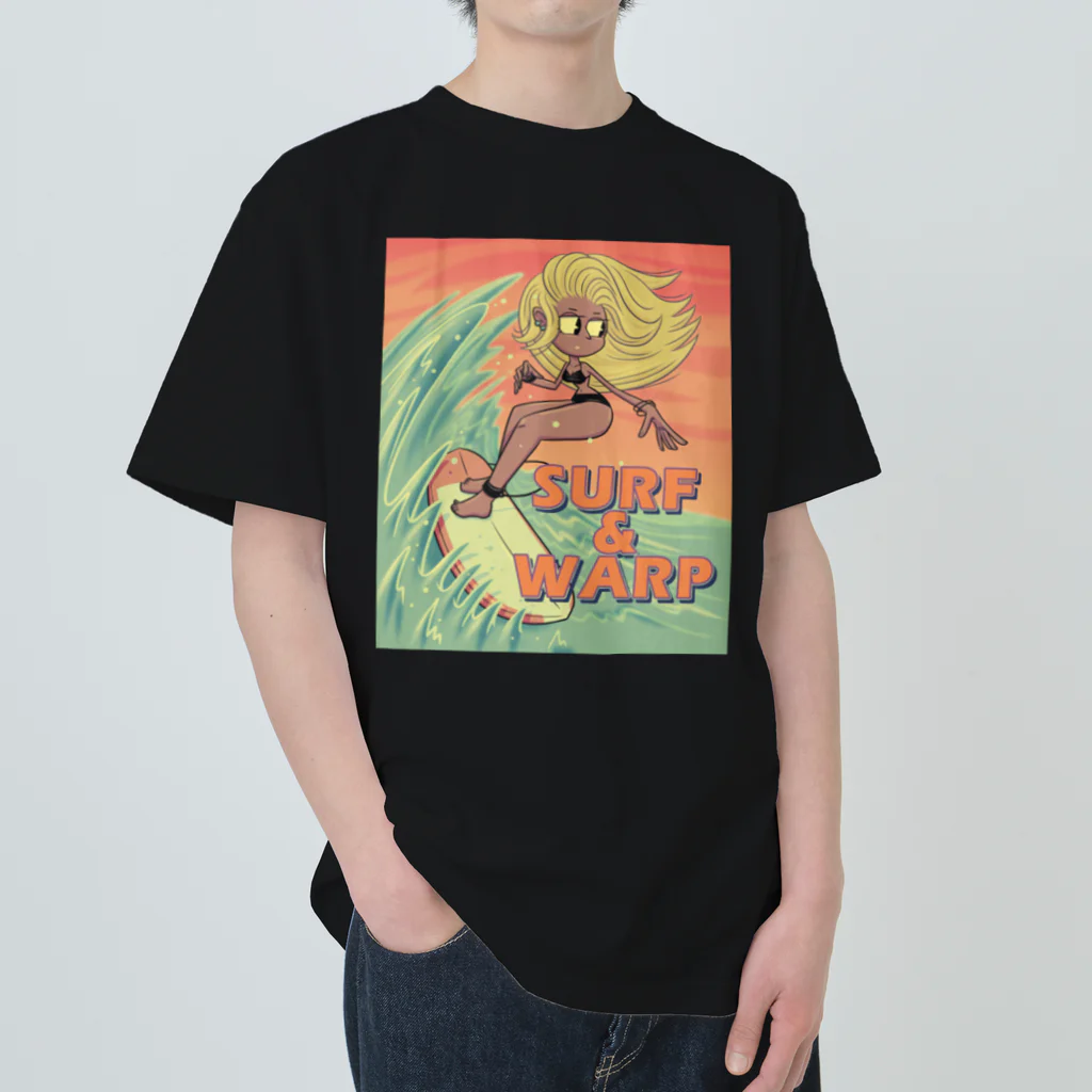 nidan-illustrationの"SURF & WARP" Heavyweight T-Shirt