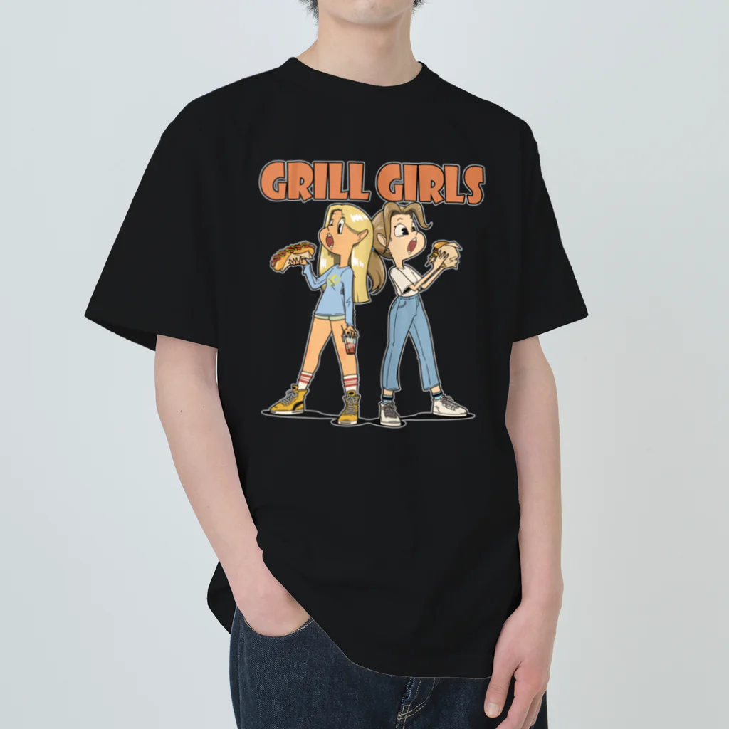 nidan-illustrationの"grill girls" Heavyweight T-Shirt