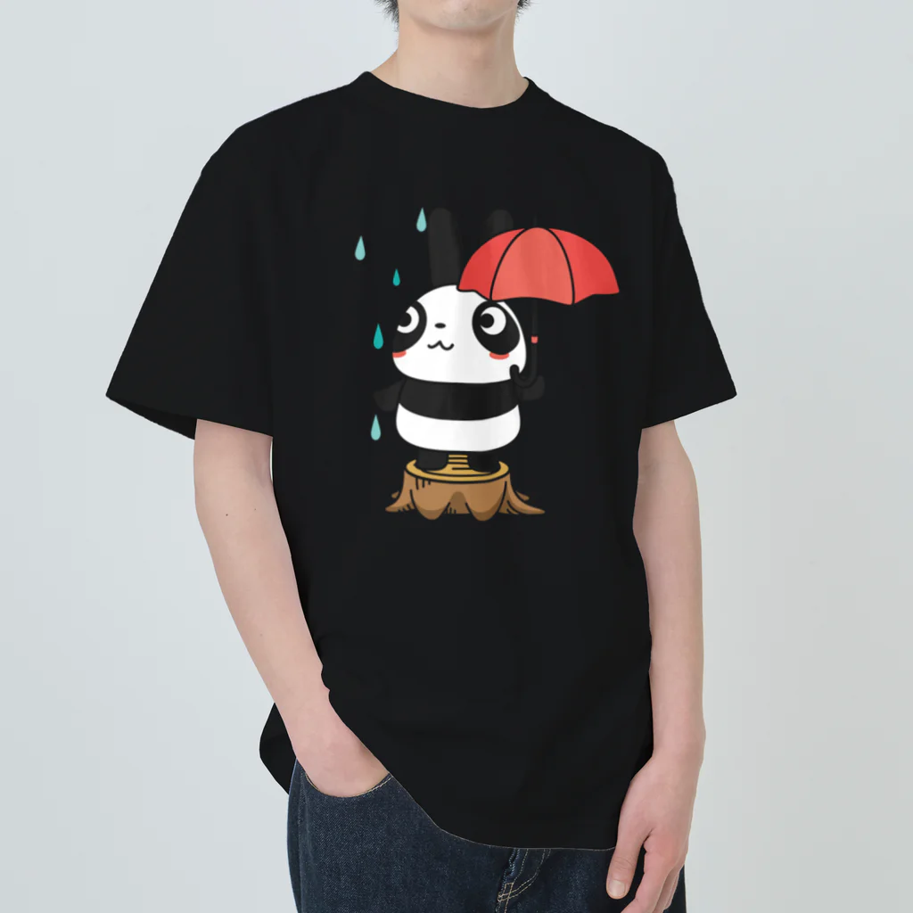 イラスト MONYAAT のラビットパンダ ヘビーウェイトTシャツ