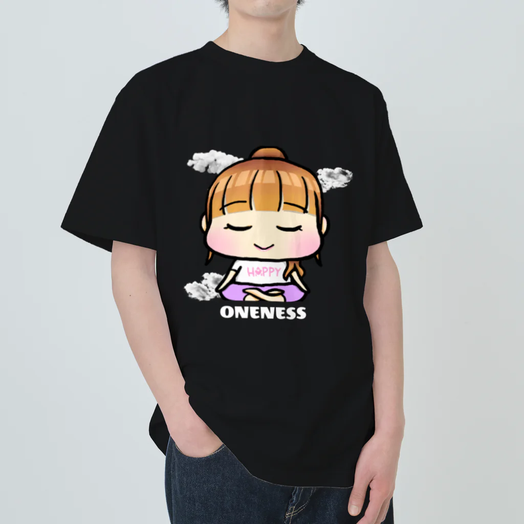 HACHIE  のhappyちゃん　ビッグ黒Tシャツ　パープルパンツ Heavyweight T-Shirt