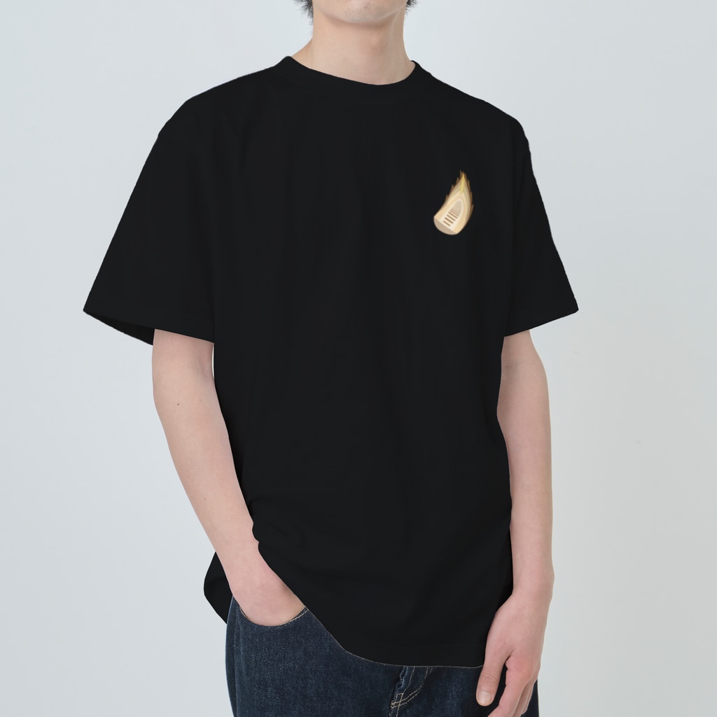 ★SUZURIのTシャツセール開催中！！！☆kg_shopの[☆両面] タケノコニョッキ【視力検査表パロディ】 Heavyweight T-Shirt