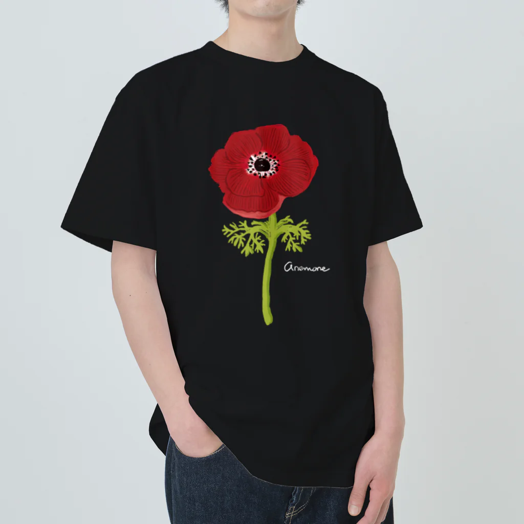 mincruのanemone_濃色ver Heavyweight T-Shirt