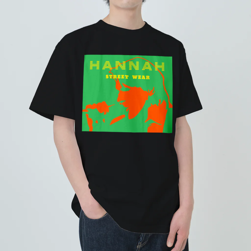 HANNAH street wear ハンナ　ストリートウェア(カバ店長)のHANNAH  street wear "ROCK！“ ヘビーウェイトTシャツ