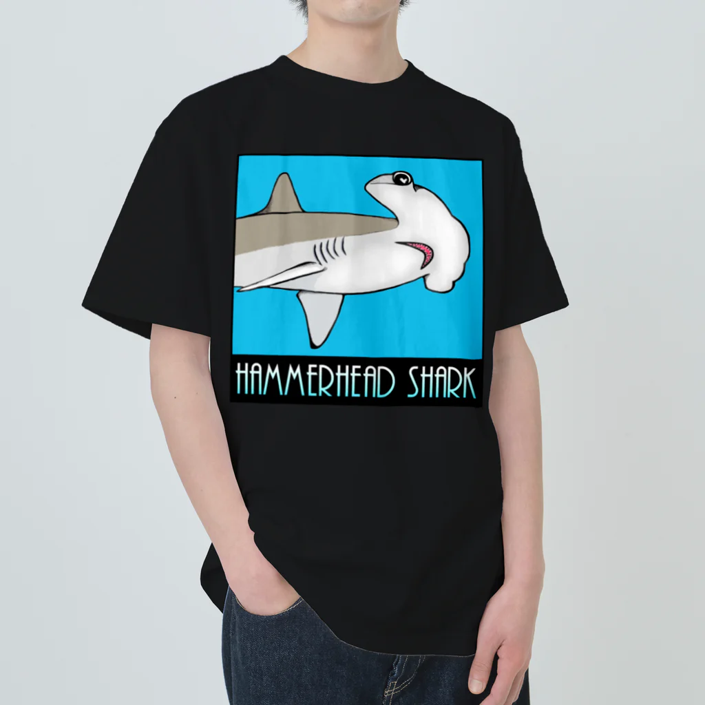 LalaHangeulのHammerhead shark(撞木鮫) ヘビーウェイトTシャツ