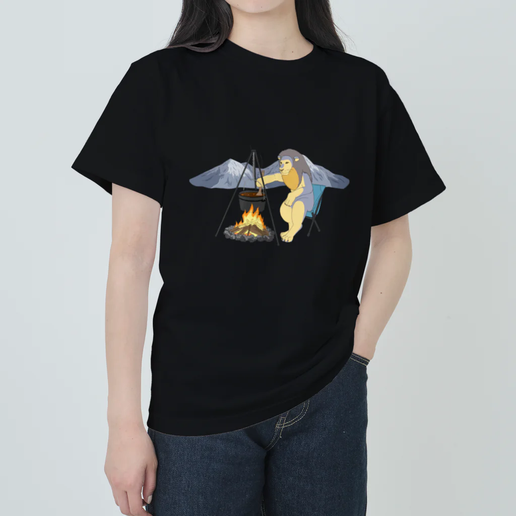 Nayu Yasaiのライオン君とスパイスカレー　T-shirt ヘビーウェイトTシャツ