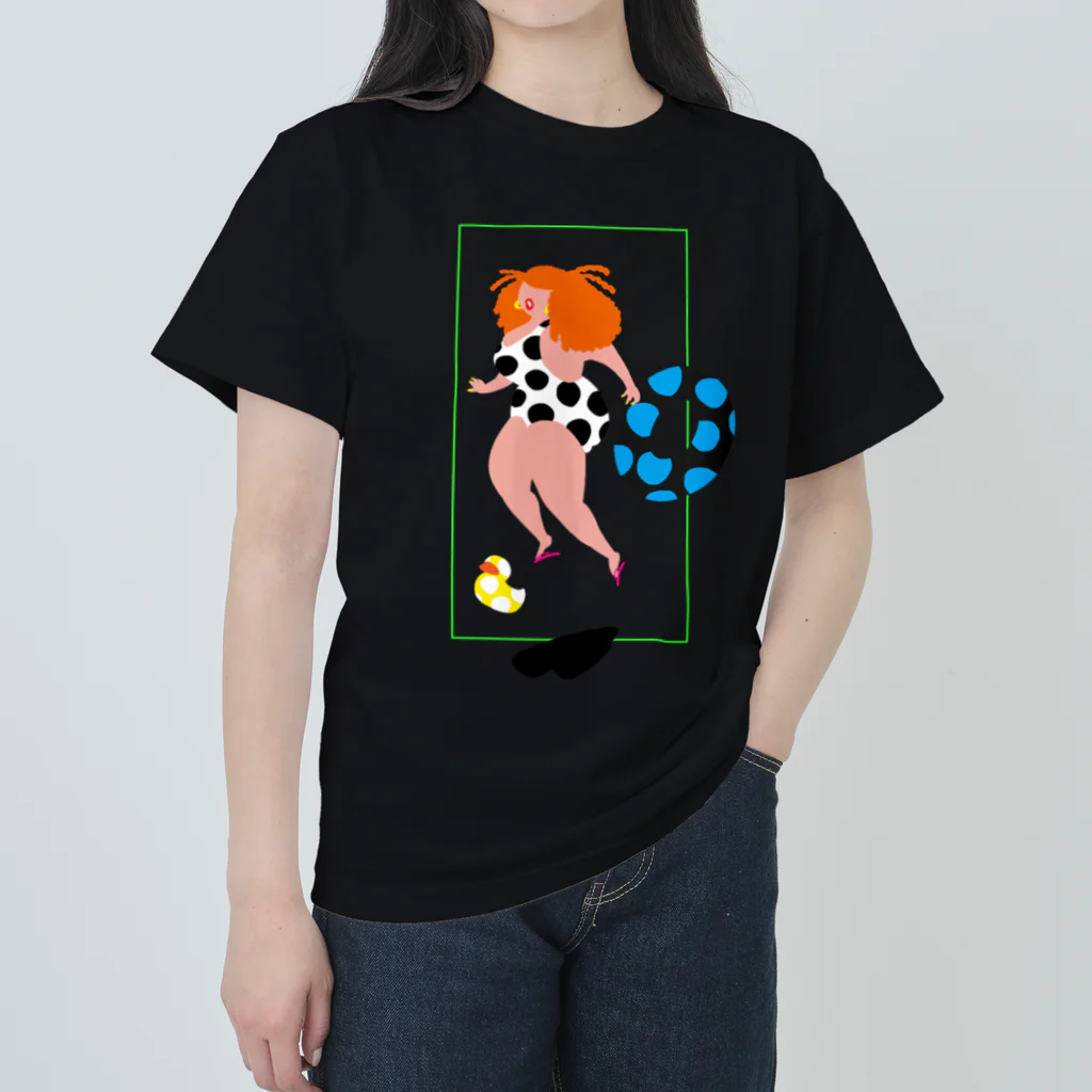 fig-treeの水玉の女03 ヘビーウェイトTシャツ