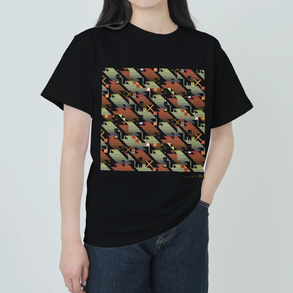 m7kenjiのpixelTextilePattern_02 ヘビーウェイトTシャツ