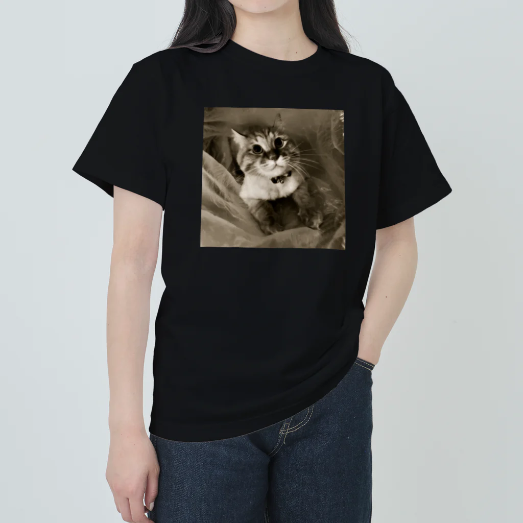 Kitty-Kitty(キティキティ)のどんぐりおめめの福ちゃん Heavyweight T-Shirt