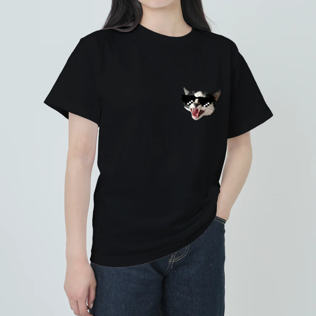 OnOsan家の宇宙猫 ヘビーウェイトTシャツ