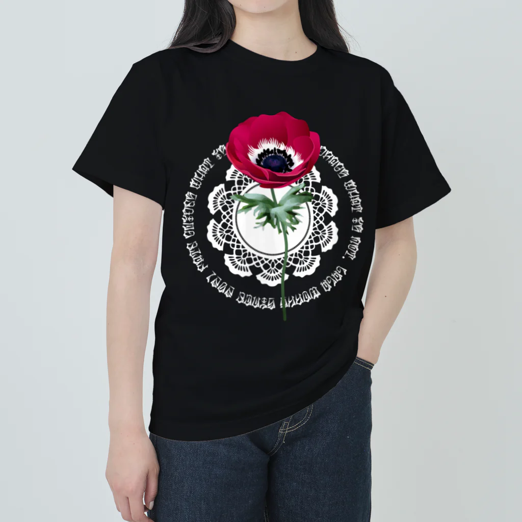 Lala Worksのアネモネ_001W ヘビーウェイトTシャツ