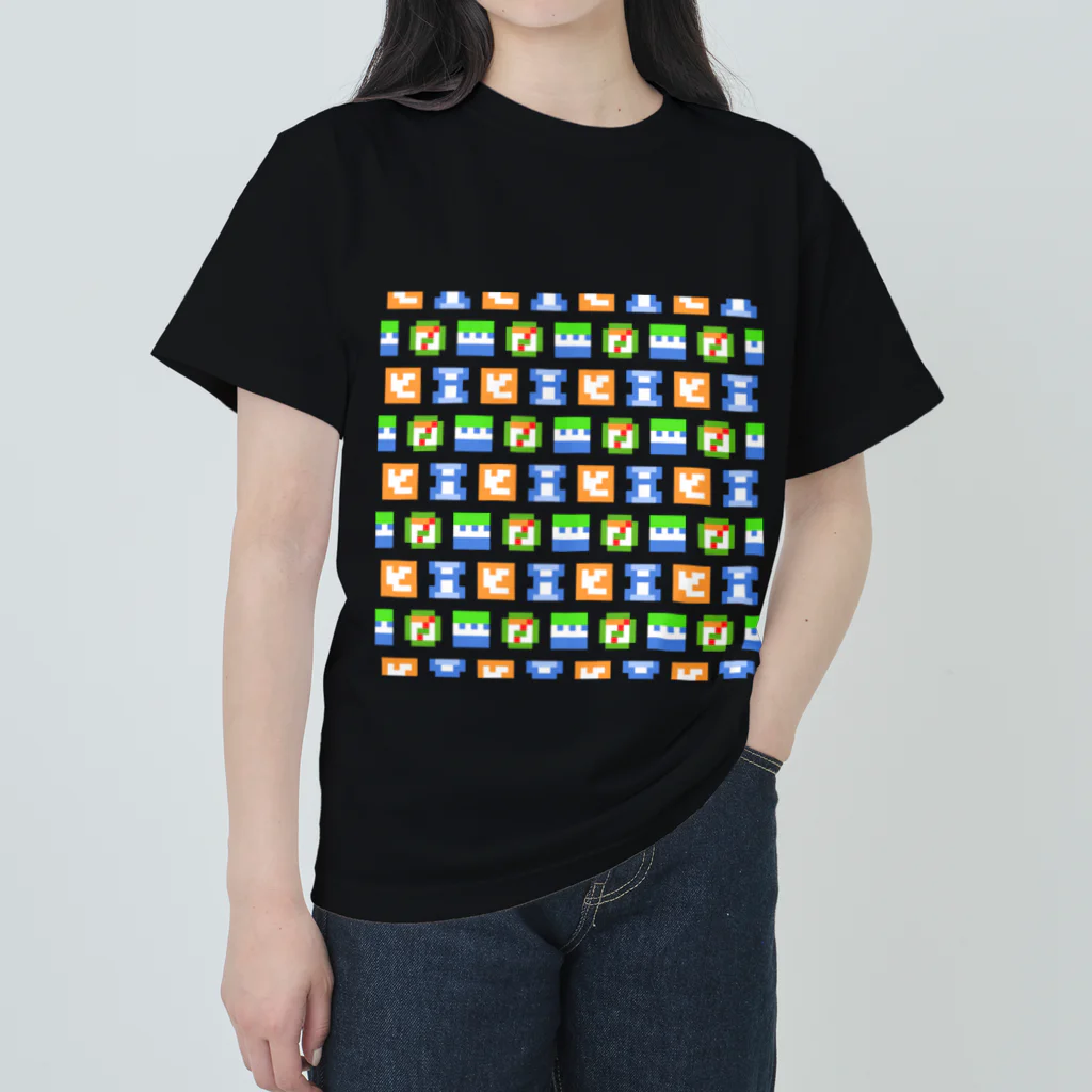 造形ストリームのピクセルパターン　コンビニ Heavyweight T-Shirt