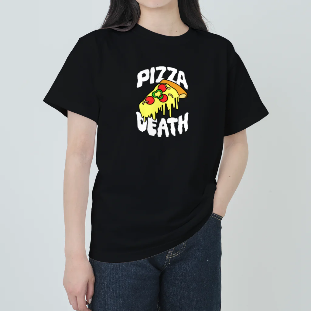 KANTAROのピザデス (white) ヘビーウェイトTシャツ