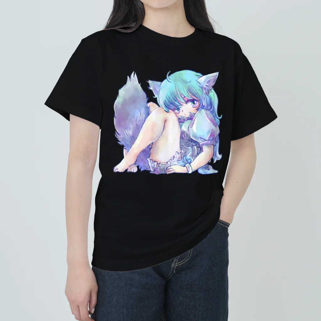 ROBOのけもみみ&けもしっぽっ子 ヘビーウェイトTシャツ