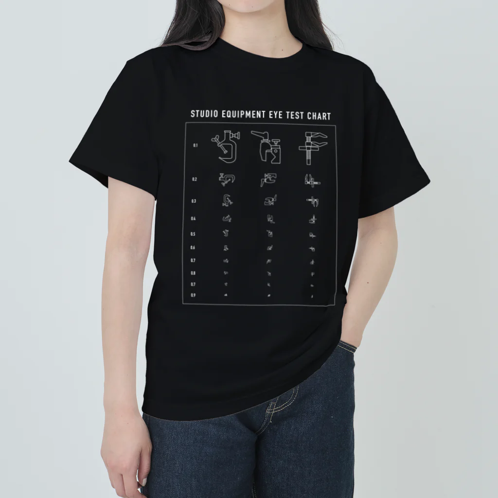 FU SHI SHOUのStudio Equipment Eye Chart Heavyweight T-Shirt