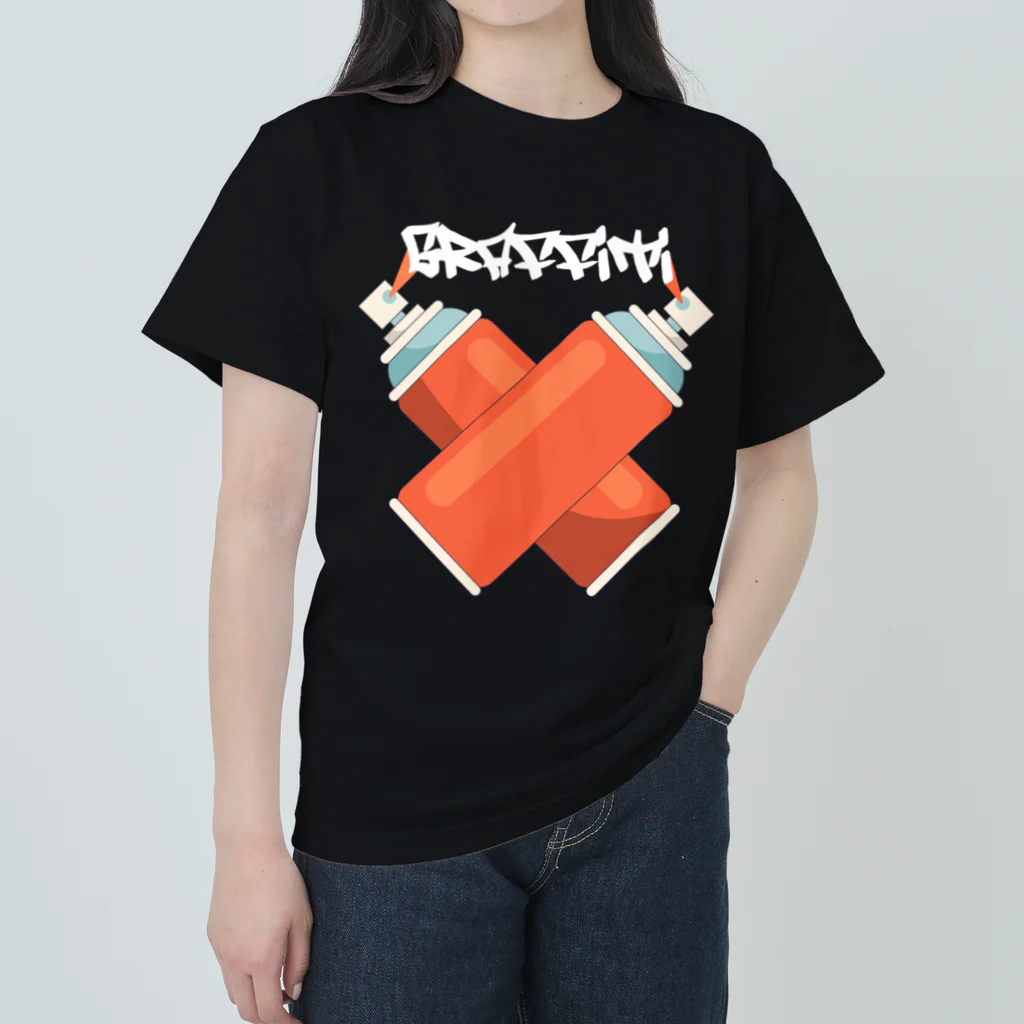 DRIPPEDのGRAFFITI-グラフィティ- 白ロゴ ヘビーウェイトTシャツ