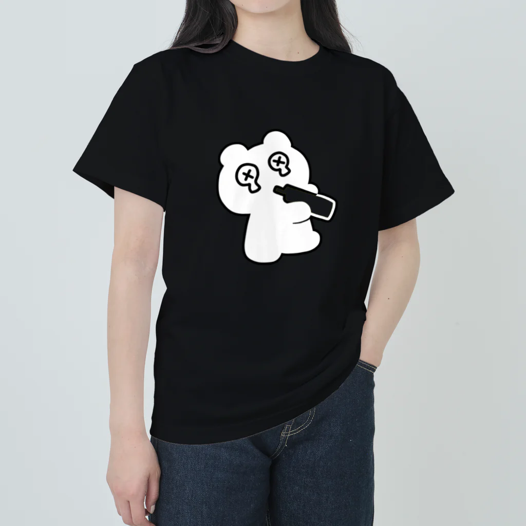 ばたんきゅまshopʕ×ᴥ×ʔのさけくま ヘビーウェイトTシャツ