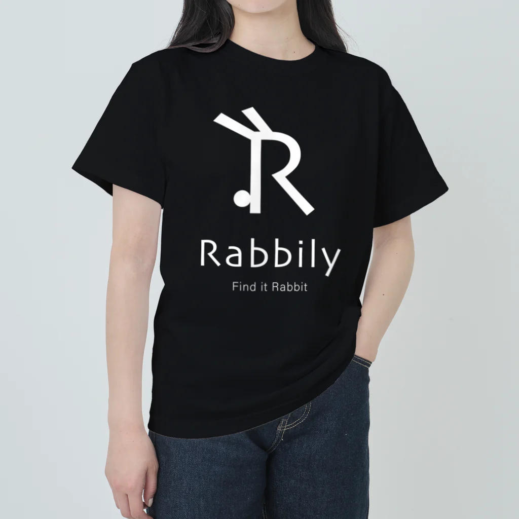 mukomaruのRabbily Rogo+ Shiro ヘビーウェイトTシャツ