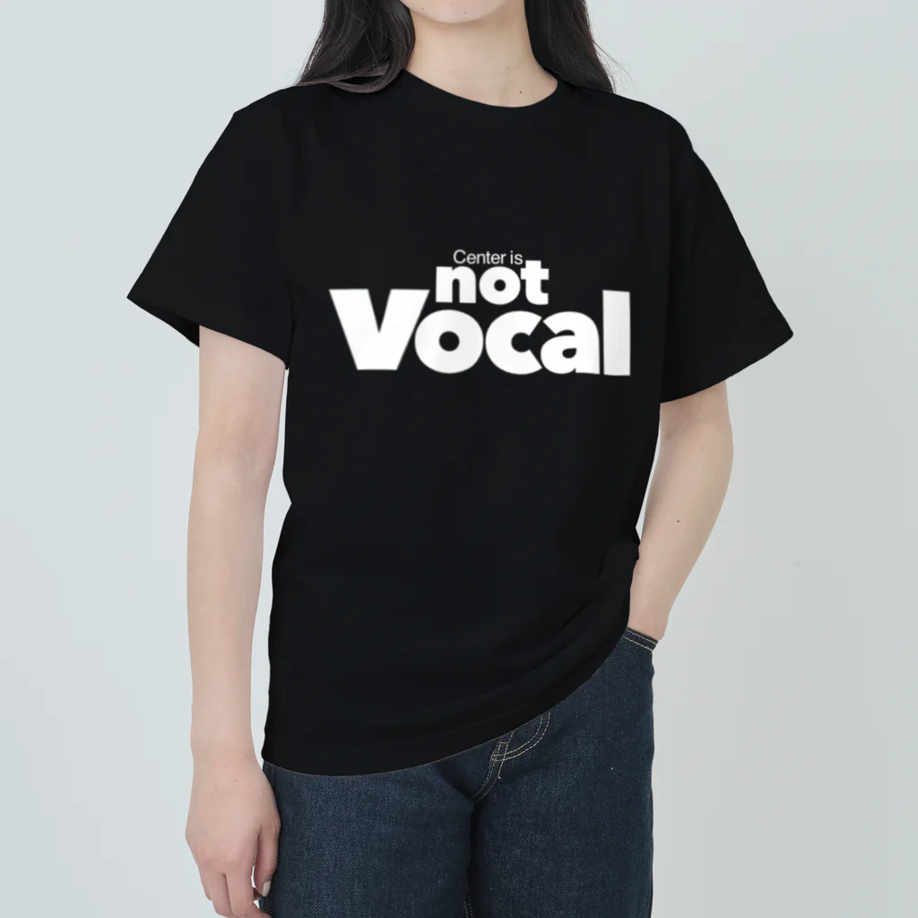 muramatsu_koikeのCenter is not Vocal(白文字) ヘビーウェイトTシャツ