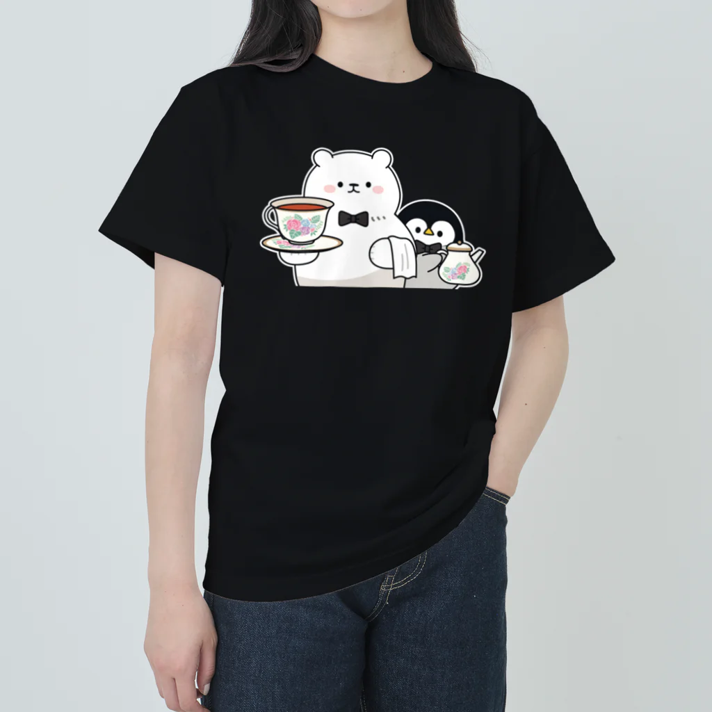 DECORの心くばりペンギン　ウェイトレスさんver. Heavyweight T-Shirt