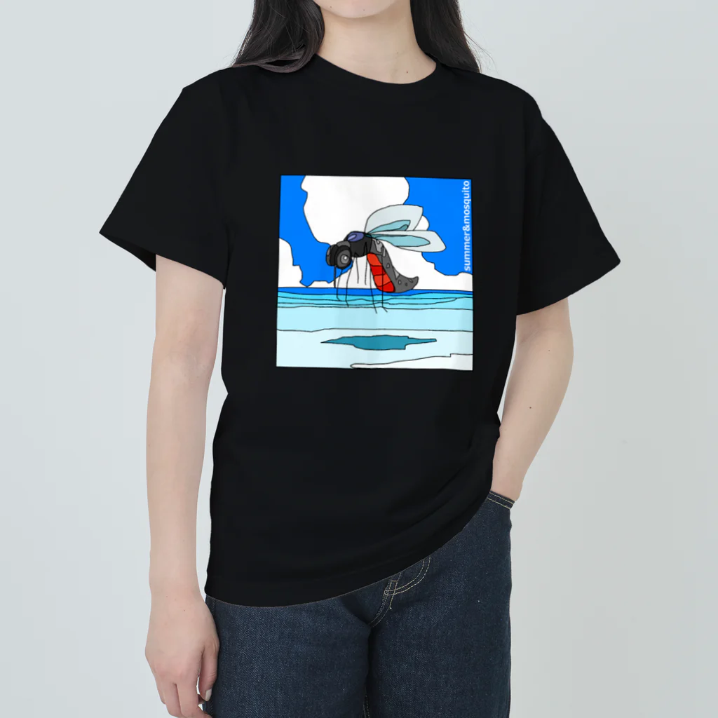 二木 こうた、🐭のsummer&mosquito（表裏デザイン）Type-B ヘビーウェイトTシャツ