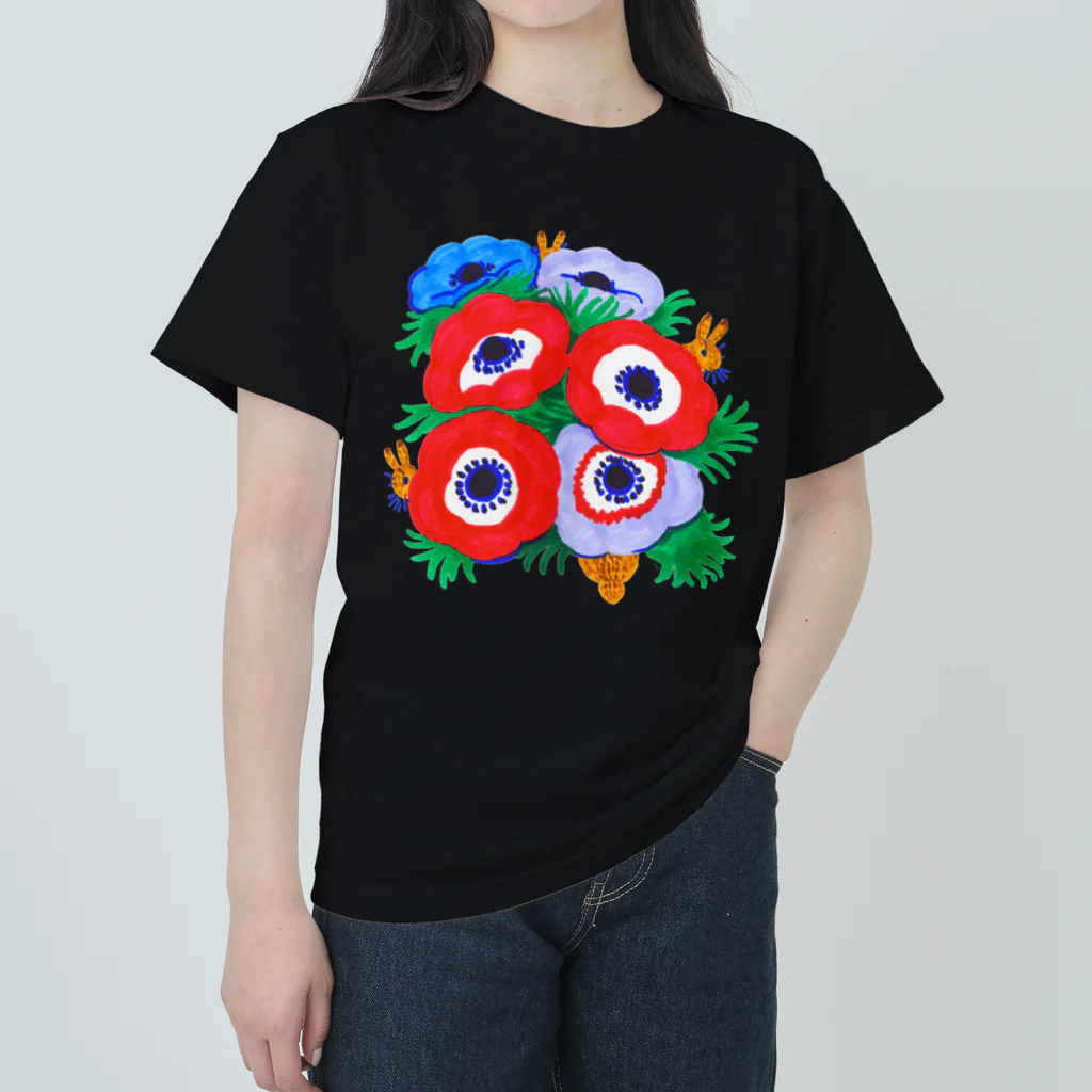 segasworksのアネモネ（かくれんぼうさぎ） Heavyweight T-Shirt