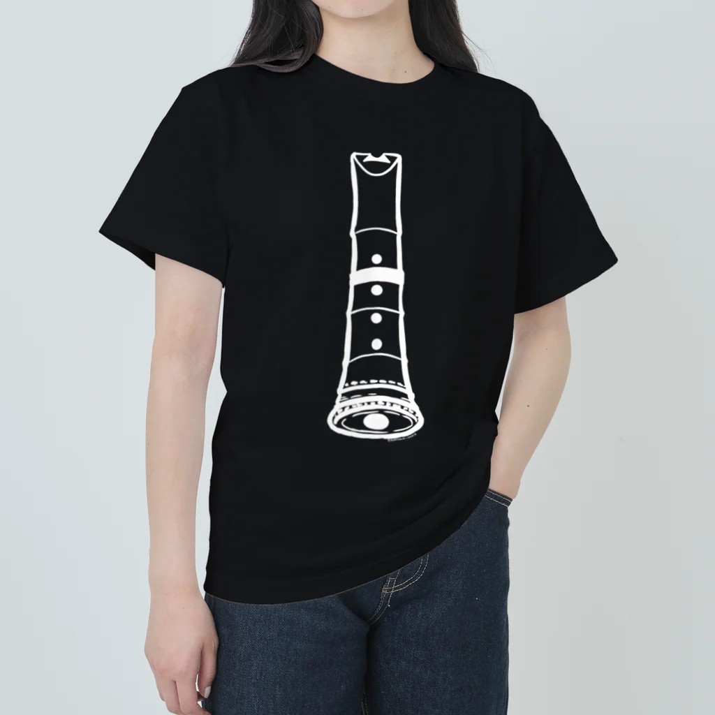 綾錦工房 りこりすの尺八 -琴古流-白 Heavyweight T-Shirt