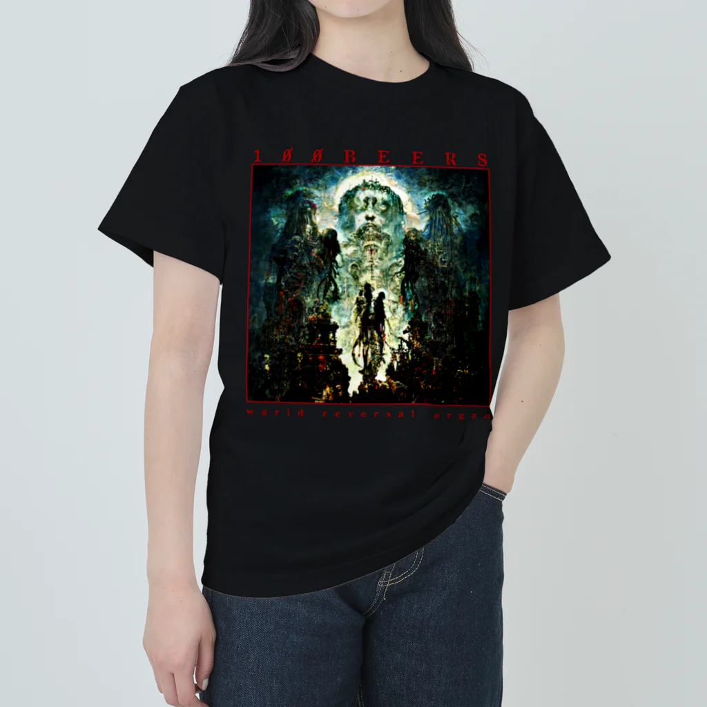 100BEERS_SUZURIの100BEERS World reversal organ ヘビーウェイトTシャツ