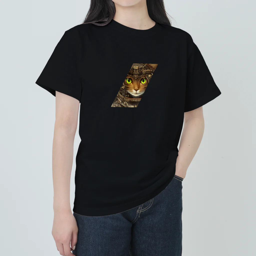 カレー屋　月夜のライオンの鉄猫E Heavyweight T-Shirt