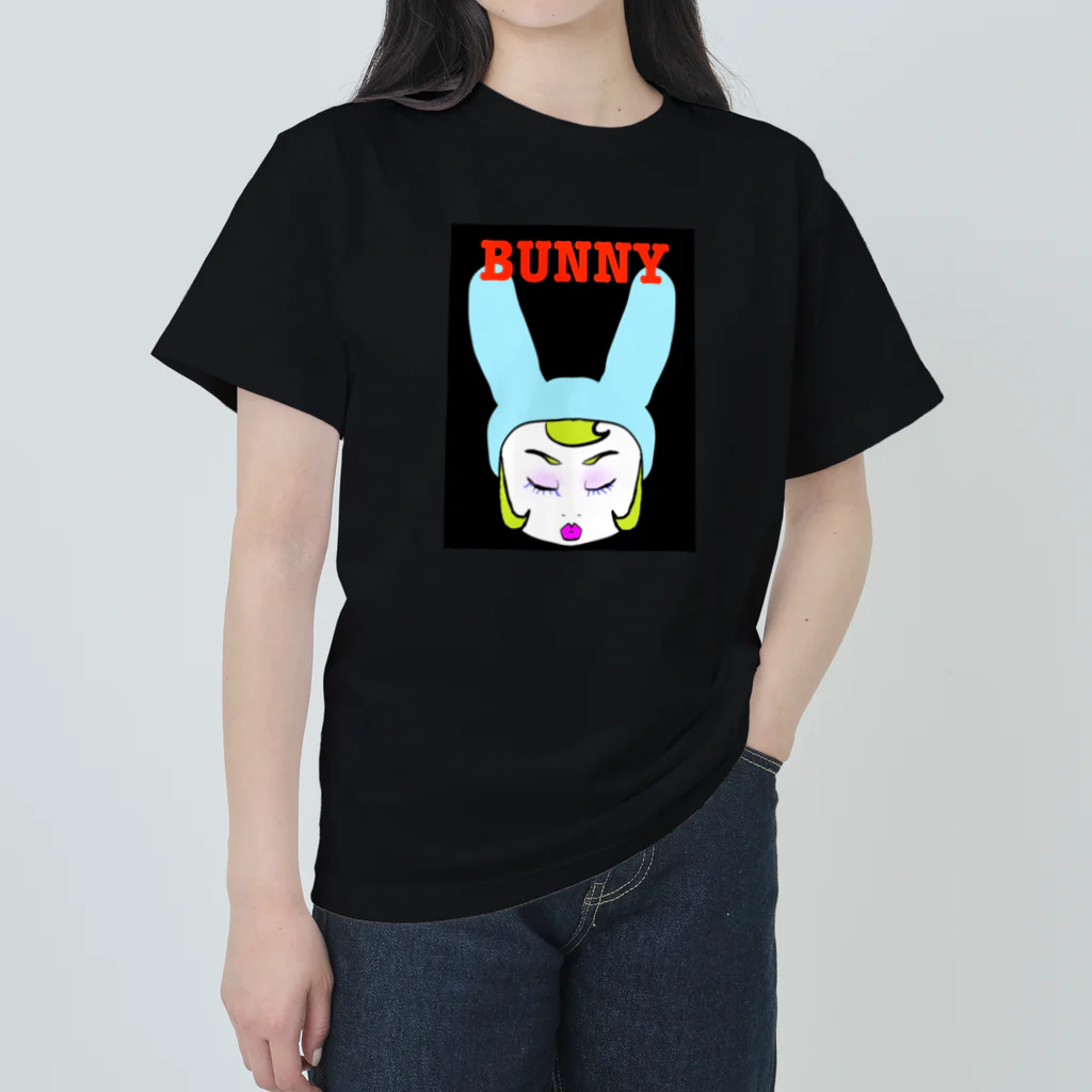 mamo〜のBunny girl ヘビーウェイトTシャツ