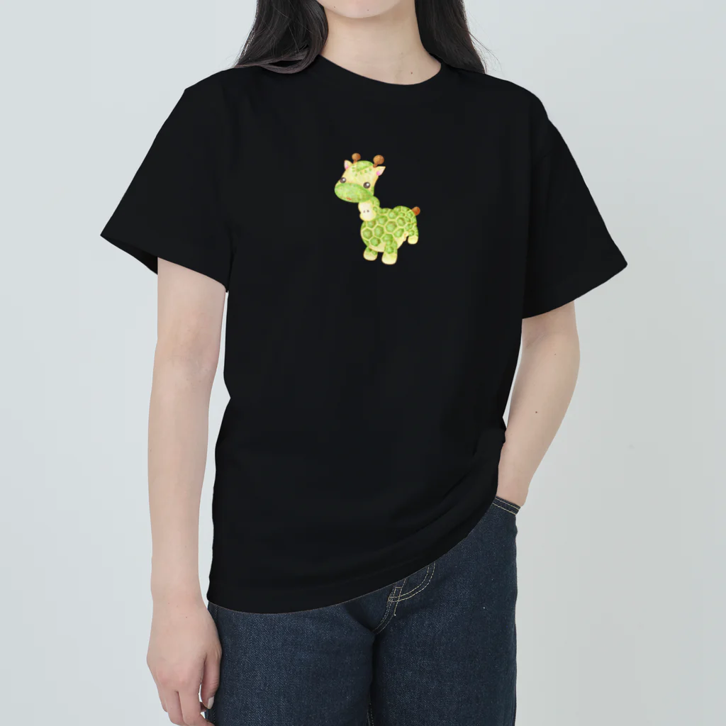 satoayaのアニマルカフェのフルーツアニマル　ラフランスキリン ヘビーウェイトTシャツ