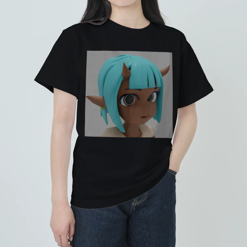 bunbunbububunの3D modeled imp girl ヘビーウェイトTシャツ