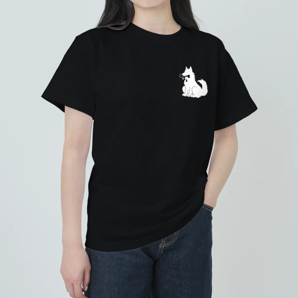 Mametaのいぬ屋(肉球白) ヘビーウェイトTシャツ