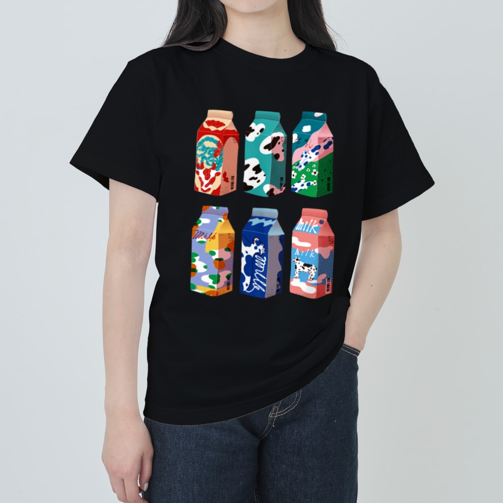 HOHOEMI🍋のモーモーうしミルク白インク Heavyweight T-Shirt