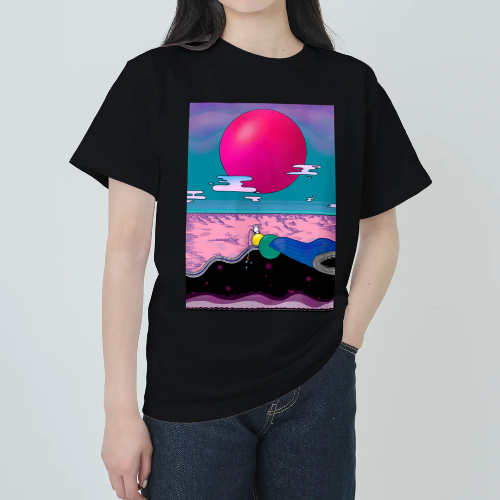Mumei design shop のDesign shirt, rabbit  Heavyweight T-Shirt