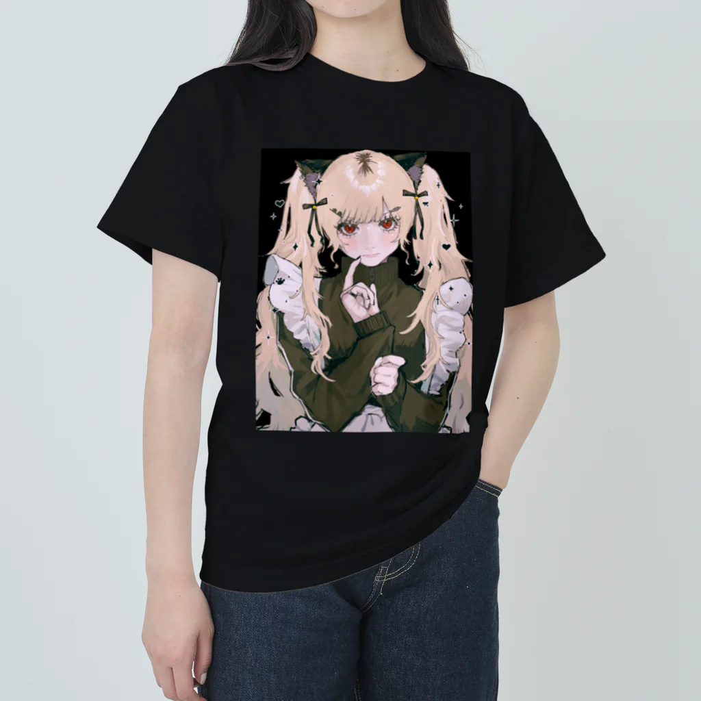 Nai の猫耳メイド服 ヘビーウェイトTシャツ