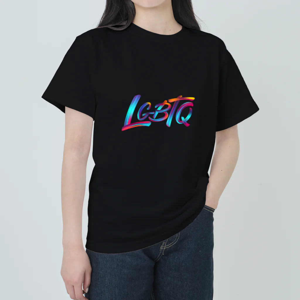 gay_lgbtのLGBTQロゴ ヘビーウェイトTシャツ