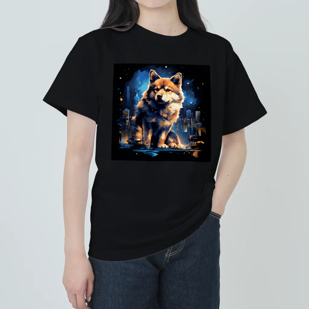 kafumiの海外の古着風柴犬 Heavyweight T-Shirt