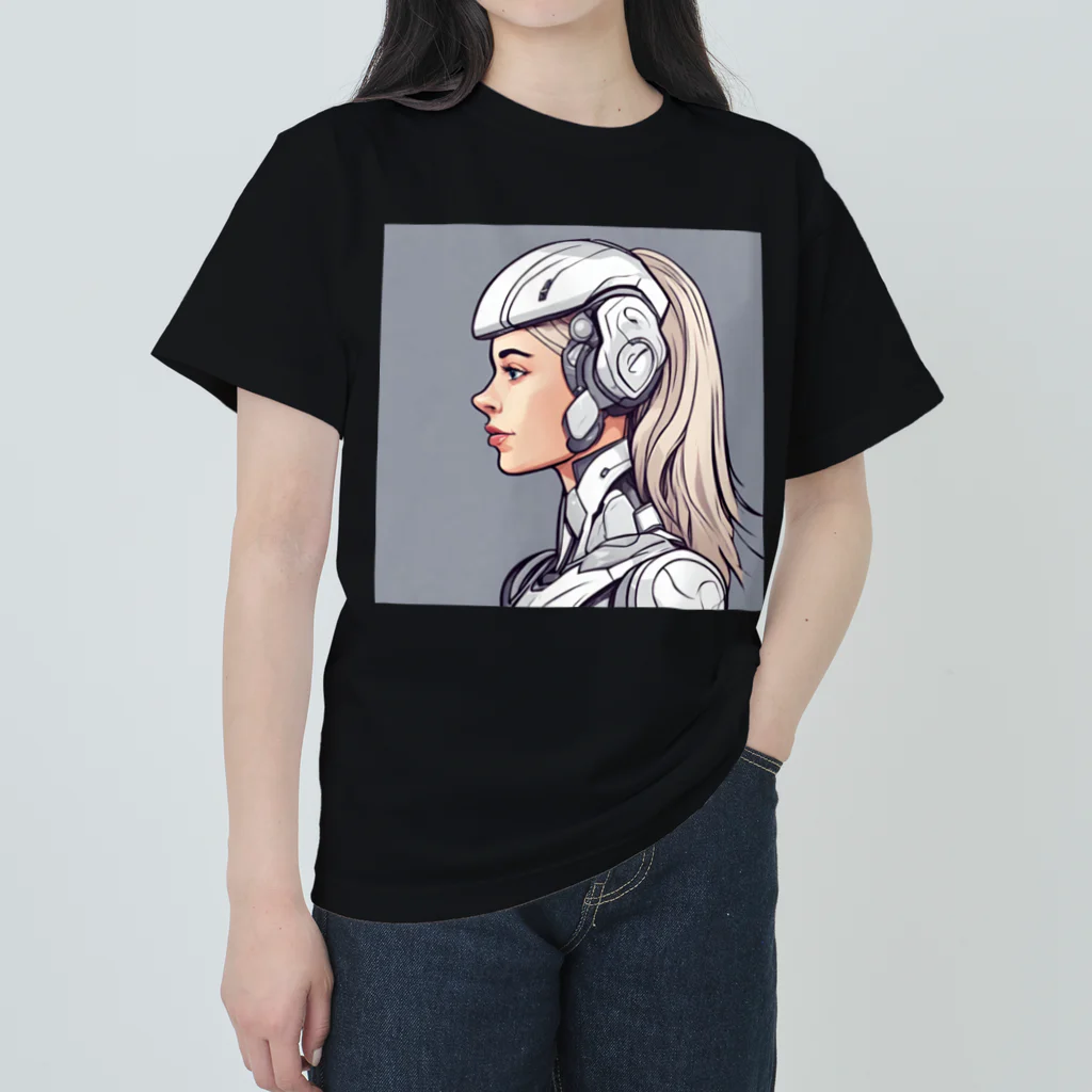 AI Creative Hub（AIクリエイティブハブ）のAIアンドロイド Heavyweight T-Shirt