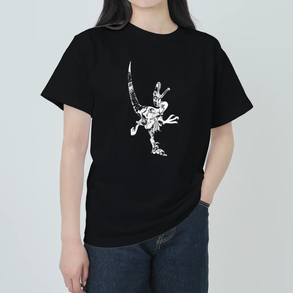 iwa0123のVelociraptor 2 White ヘビーウェイトTシャツ