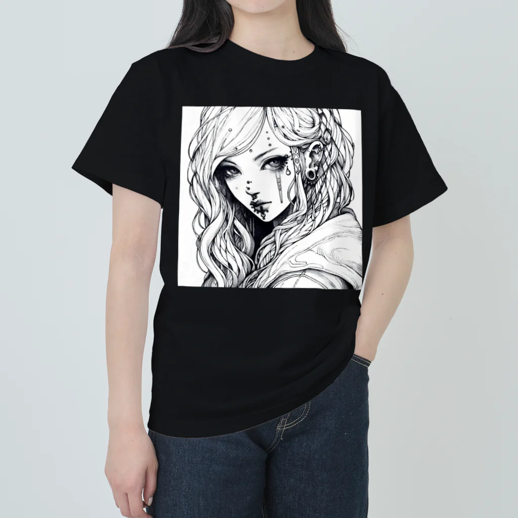 zaisuのピアス女子 Heavyweight T-Shirt