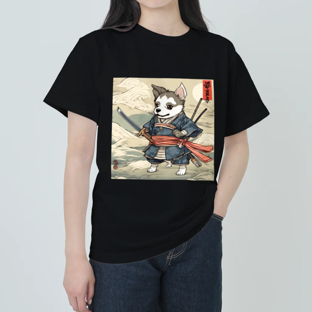 StyleMeの浮世絵犬侍！犬だからってナメてると痛い目にあうぜ～ ヘビーウェイトTシャツ