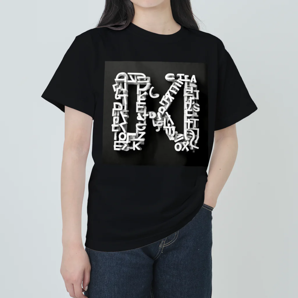 mini_asuのアルファベットデザイン Heavyweight T-Shirt