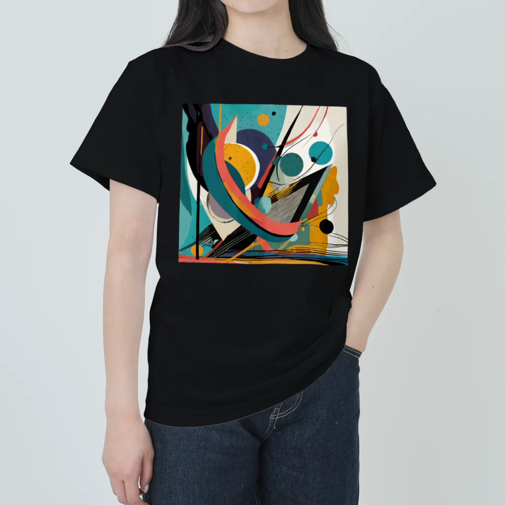 のんびりアート工房のガラクタアート風 Heavyweight T-Shirt