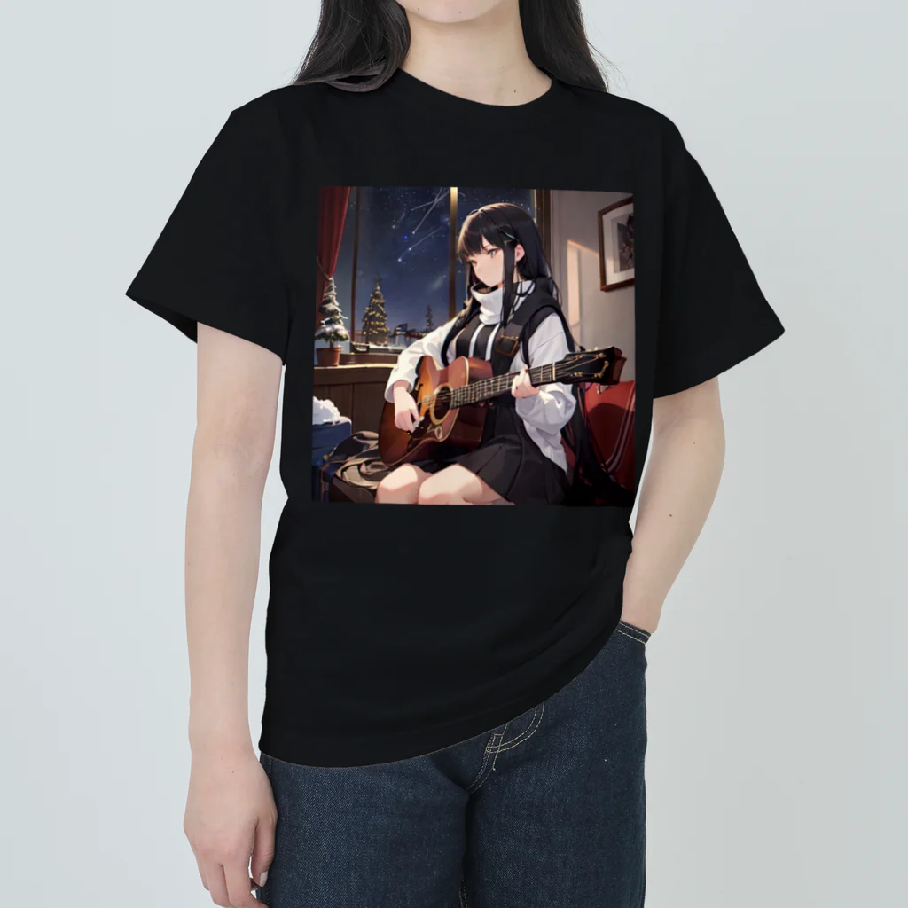 ミネラル太郎のギター少女　リオ ヘビーウェイトTシャツ