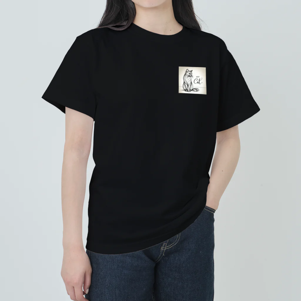 cat houseのart cat Heavyweight T-Shirt