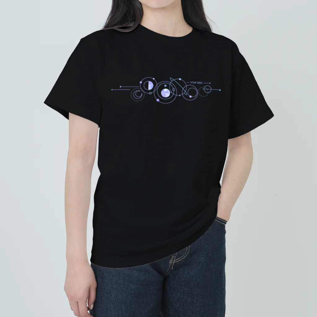 香庭くゆるのスターシード/宇宙/星 ヘビーウェイトTシャツ